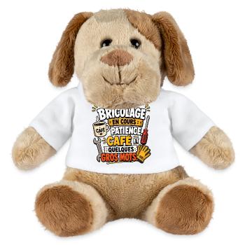 Bricolage en cours Café et Gros Mots - Chien en peluche Helge MiniFeet® - blanc - Devant