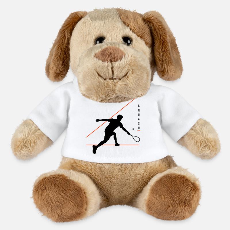 Squash silhouette with neon lines - MiniFeet® Dog Helge - white