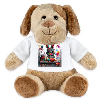 Atelier du lapin de Pâques - Chien en peluche Helge MiniFeet® - blanc - Devant