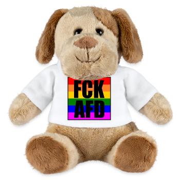 Fck afd - MiniFeet® Dog Helge - white - Front