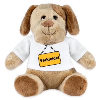 Party Shirt ,Feiern , Karneval, Verkleidet(25) - MiniFeet® Hund Helge - Weiß - Vorne