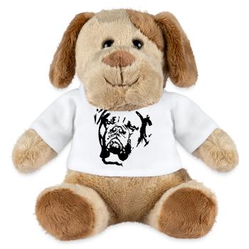 Bordeauxdogge Kopf - MiniFeet® Hund Helge - Weiß - Vorne