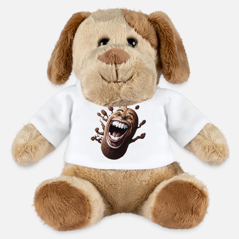 Grain de café chanceux - Chien en peluche Helge MiniFeet® - blanc