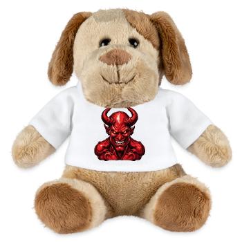 Diable / Enfer / Horreur / Diabolique / Mal - Chien en peluche Helge MiniFeet® - blanc - Devant