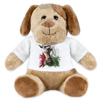 free palestine fist flag gaza - MiniFeet® Dog Helge - white - Front