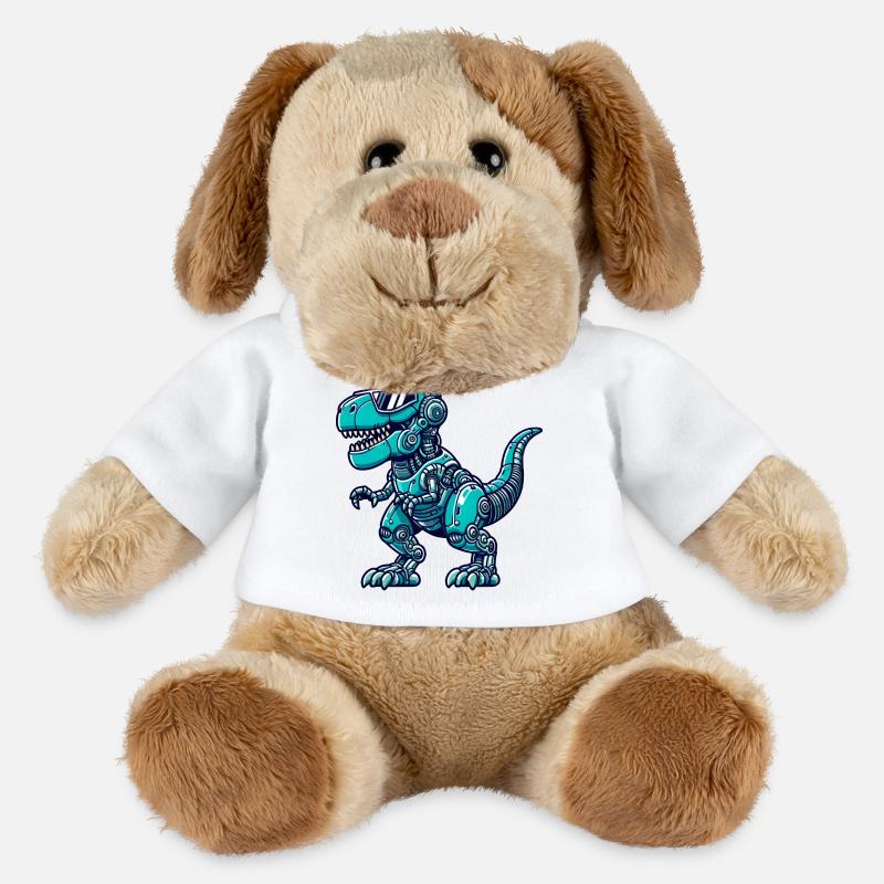 T-Rex Cyborg Dinosaurier - MiniFeet® Hund Helge - Weiß