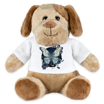 Fantasy butterfly with dark magnolia - MiniFeet® Dog Helge - white - Front