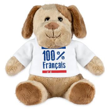100% French, blue, white, red - MiniFeet® Dog Helge - white - Front