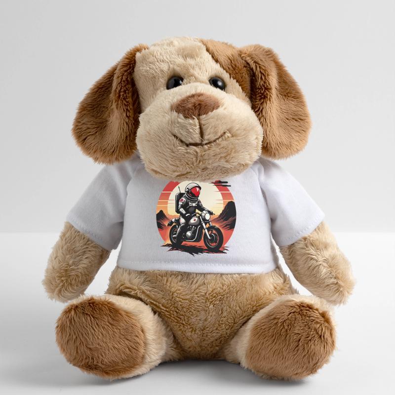 Astronaute faisant la course sur Mars à moto Chien en peluche Helge MiniFeet®