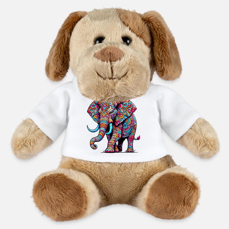 Éléphant - Chien en peluche Helge MiniFeet® - blanc