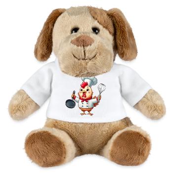 Chef coq préparant la nourriture - Chien en peluche Helge MiniFeet® - blanc - Devant