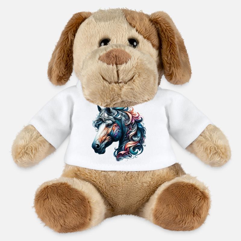 Cheval - Chien en peluche Helge MiniFeet® - blanc