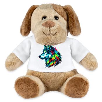 Loup - Chien en peluche Helge MiniFeet® - blanc - Devant