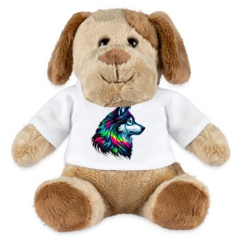 Loup - Chien en peluche Helge MiniFeet® - blanc - Devant