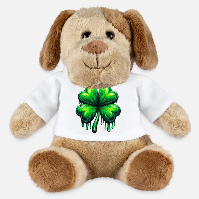 Vierblättriges Kleeblatt - MiniFeet® Hund Helge - Weiß