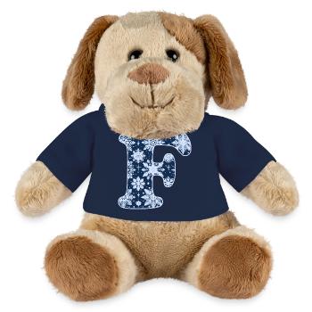 Buchstabe F Schneeflocken - MiniFeet® Hund Helge - French Navy - Vorne