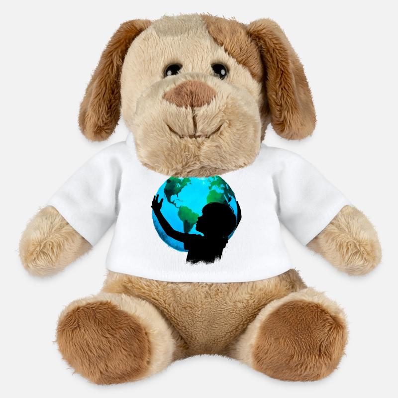 Planet Erde - MiniFeet® Hund Helge - Weiß