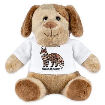 Boho-Fuchs: Stilvolles Design für Naturfans - MiniFeet® Hund Helge - Weiß - Vorne