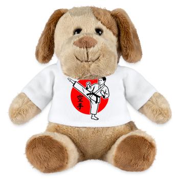 Karate Yokogeri männlich - MiniFeet® Hund Helge - Weiß - Vorne
