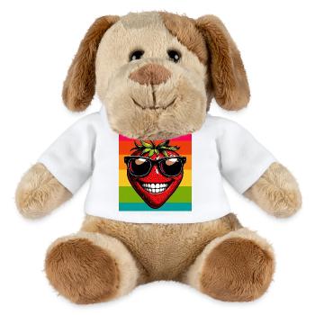 Fraise Fraises - Chien en peluche Helge MiniFeet® - blanc - Devant