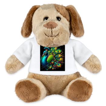 Pfau - MiniFeet® Hund Helge - Weiß - Vorne