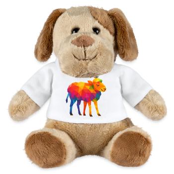 Regenbogenschiff mit 5 Beinen - MiniFeet® Hund Helge - Weiß - Vorne