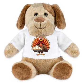 Thanksgiving Lustiger Thanksgiving Truthahn - MiniFeet® Hund Helge - Weiß - Vorne