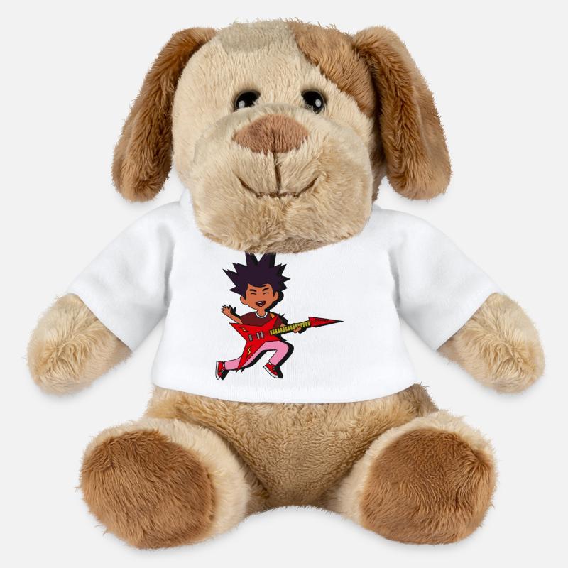 Stacheliger Rocker-Gitarrenburst - MiniFeet® Hund Helge - Weiß