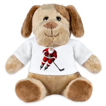 Weihnachten Eishockeyspieler - MiniFeet® Hund Helge - Weiß - Vorne