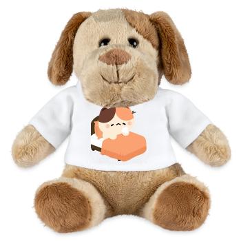 Chat Tortie Endormi - Chien en peluche Helge MiniFeet® - blanc - Devant