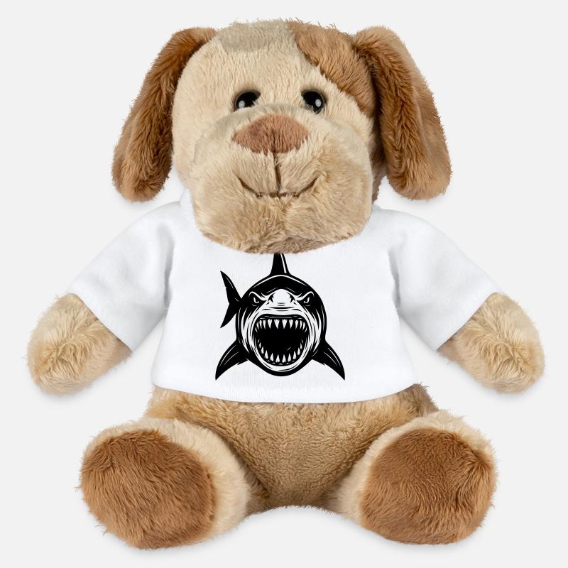 Weißer Hai Shark Attack Angriff  - MiniFeet® Hund Helge - Weiß