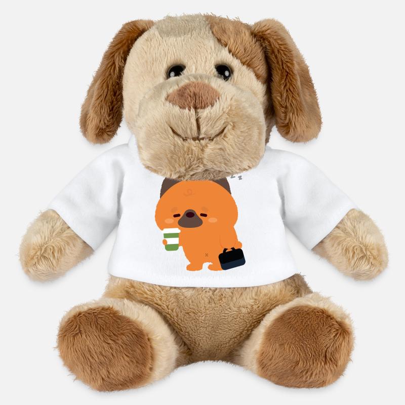 Schläfriger Deutscher Schäferhund-Kaffee - MiniFeet® Hund Helge - Weiß
