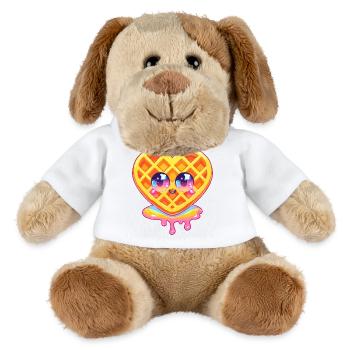 Kawaii Waffle Heart Colour Gloss - MiniFeet® Dog Helge - white - Front