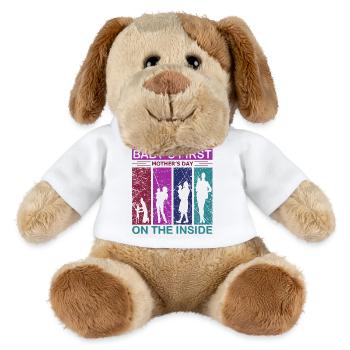 Premier t-shirt de la fête des mères du bébé décorateur d’intérieur - Chien en peluche Helge MiniFeet® - blanc - Devant