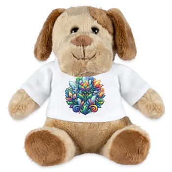 Luminous Crystal Lotus Flower Crystals Pattern - MiniFeet® Dog Helge - white - Front