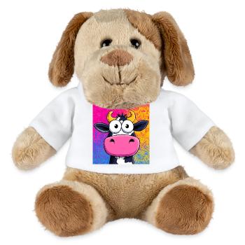 vache - Chien en peluche Helge MiniFeet® - blanc - Devant