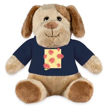 Pastellrosen auf Creme - MiniFeet® Hund Helge - French Navy - Vorne