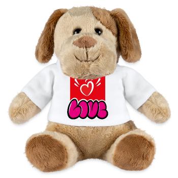 Love street art - MiniFeet® Dog Helge - white - Front
