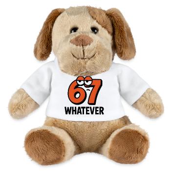 Six Seven Whatever Italian Brainrot Humor Meme  - MiniFeet® Hund Helge - Weiß - Vorne