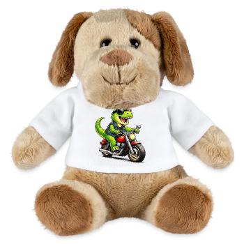 Biker-Dinosaurier  - MiniFeet® Hund Helge - Weiß - Vorne