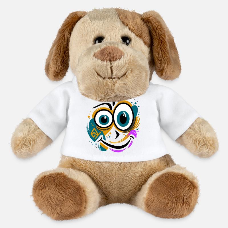 Funny splash face - MiniFeet® Dog Helge - white