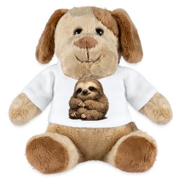 Weiches Faultier-Stofftier - MiniFeet® Hund Helge - Weiß - Vorne