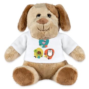 Flamingo Schildkröte Pinguin  - MiniFeet® Hund Helge - Weiß - Vorne