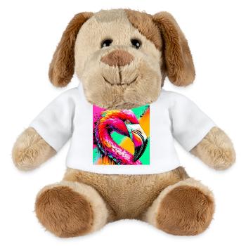 Flamant - Chien en peluche Helge MiniFeet® - blanc - Devant