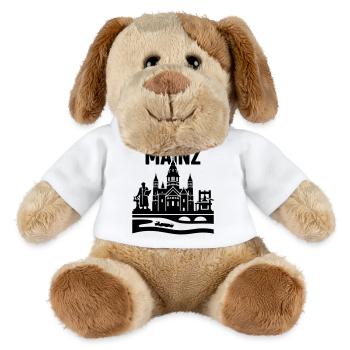 Mainz Silhouette Landmark - MiniFeet® Dog Helge - white - Front