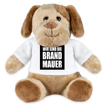 wir sind die brandmauer - MiniFeet® Hund Helge - Weiß - Vorne