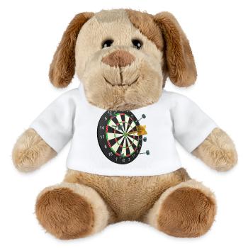 Golden dart in center of target - MiniFeet® Dog Helge - white - Front