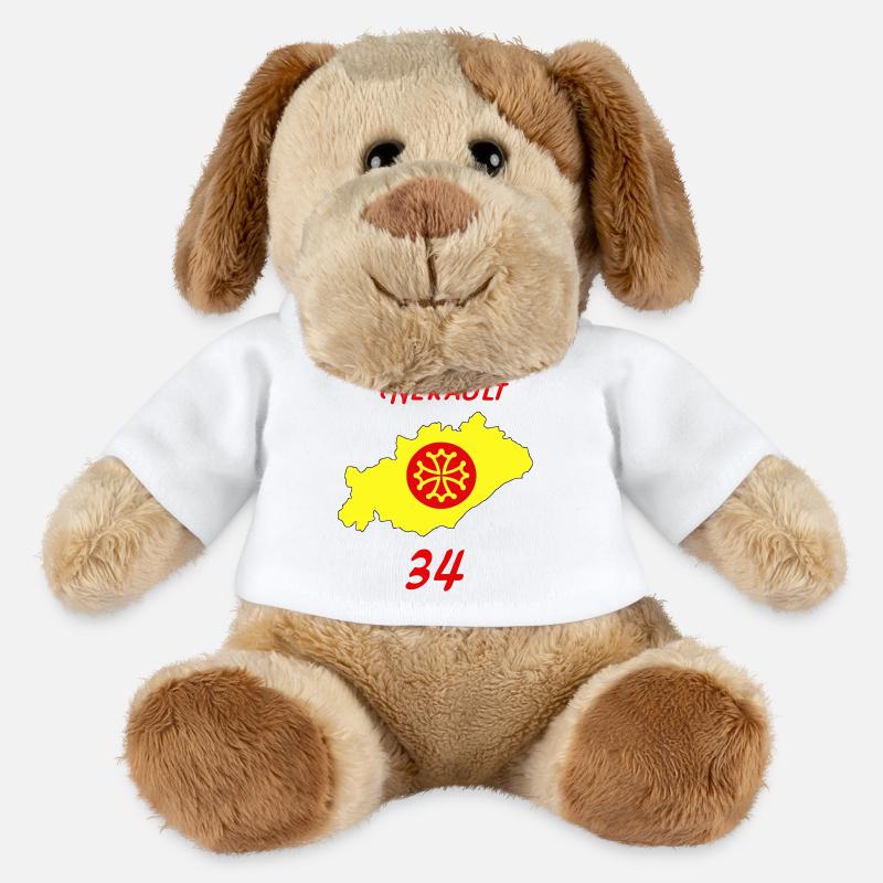 Hérault - Chien en peluche Helge MiniFeet® - blanc