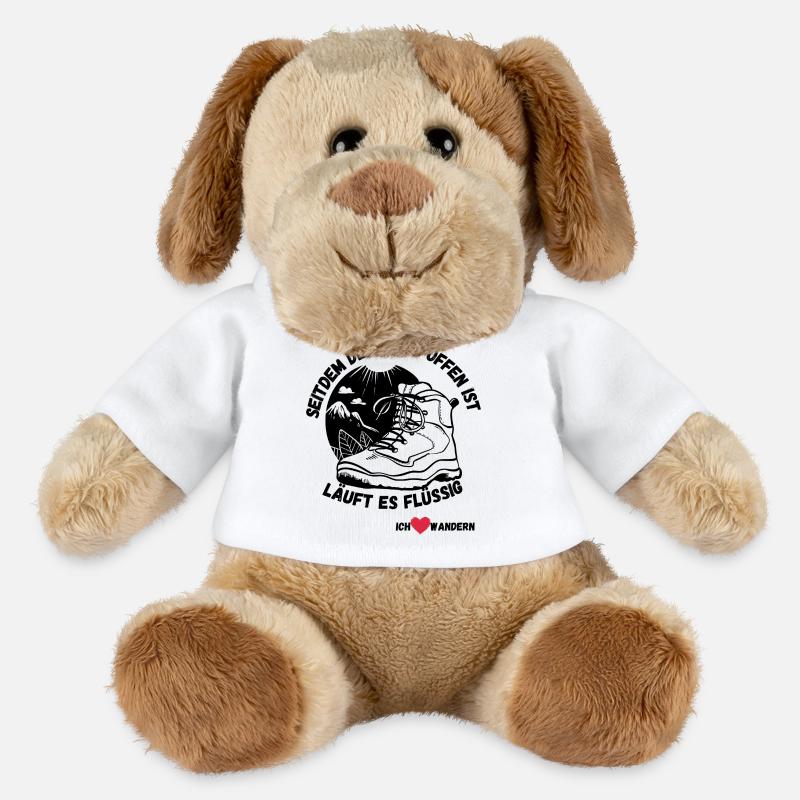 Ich liebe wandern - MiniFeet® Hund Helge - Weiß