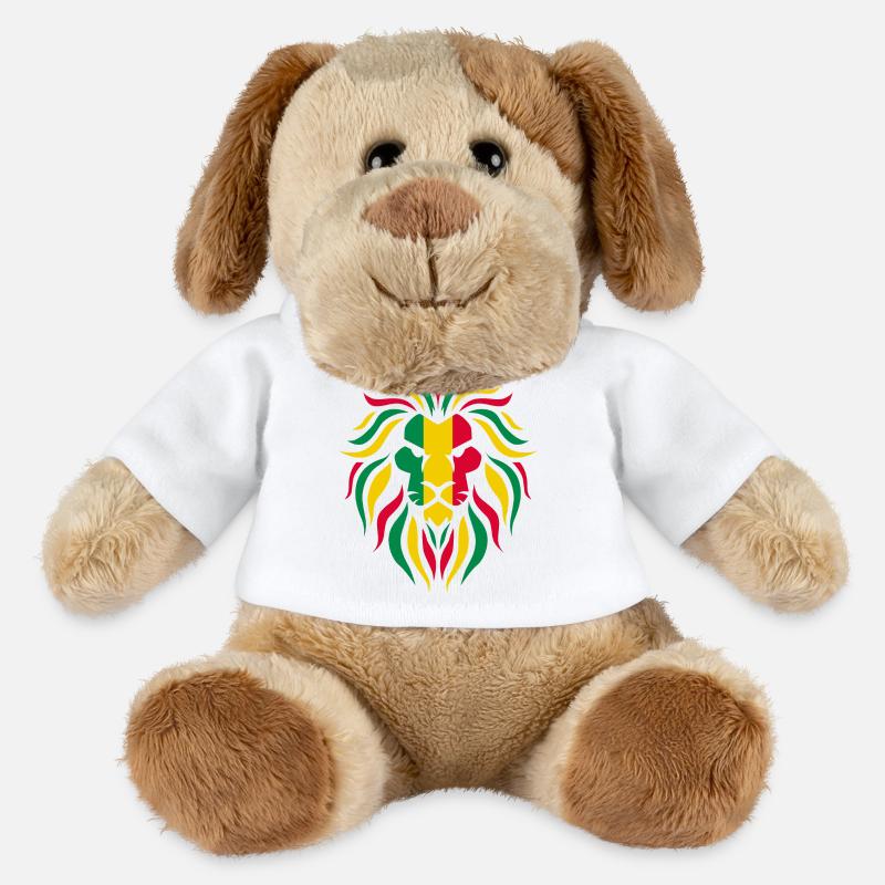 Reggae Rasta Löwe - MiniFeet® Hund Helge - Weiß